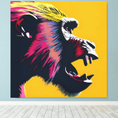 Baboon Leinwanddruck (Insitu (Holzboden))