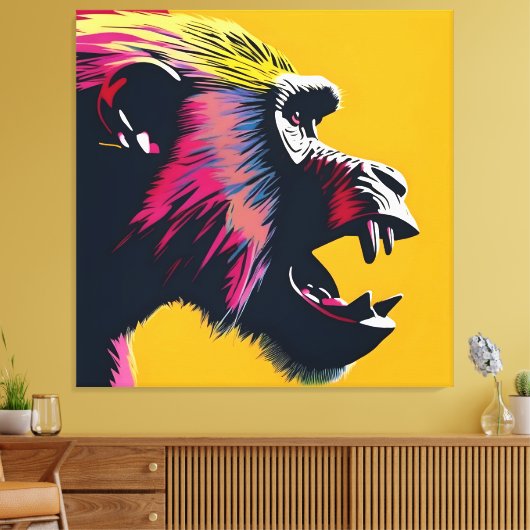 Baboon Leinwanddruck (Insitu (Wohnzimmer))