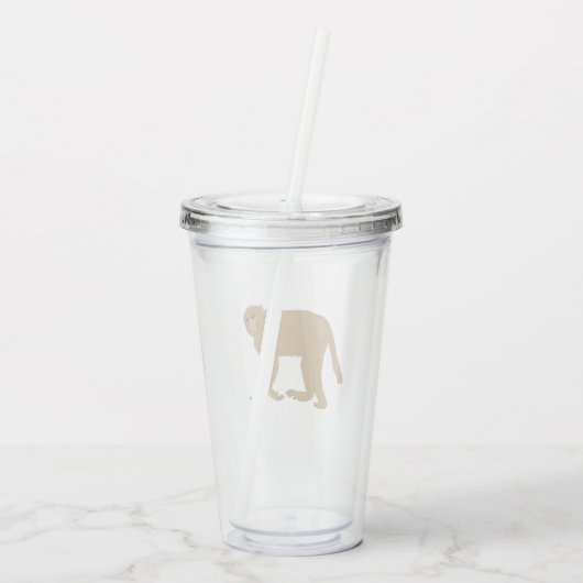 Baboon monkey art acryltrinkbecher (Rückseite)