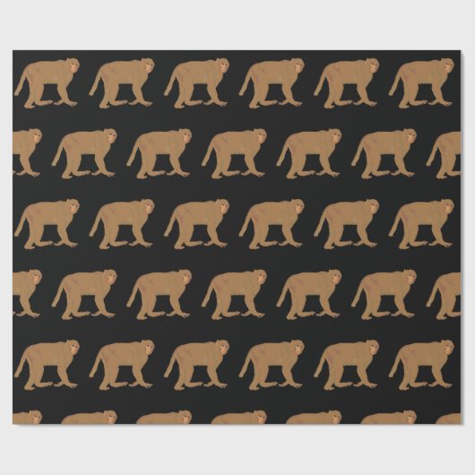 Baboon Monkey Art  Geschenkpapier (Flach)
