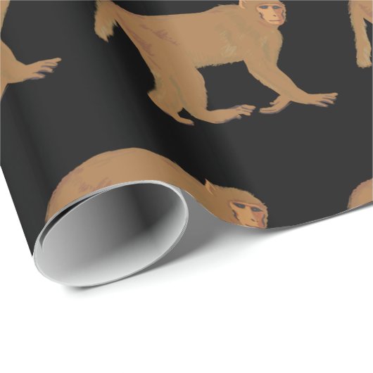 Baboon Monkey Art Geschenkpapier (Rolleneckpunkt)