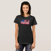 Baboon Patriotic American Flag T-Shirt (Vorne ganz)