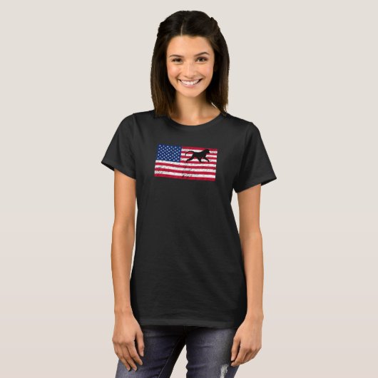 Baboon Patriotic American Flag T-Shirt (Vorne ganz)