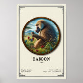 Baboon Zoology Series Poster (Vorne)