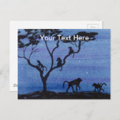 Baboons Postkarte (Vorne/Hinten)