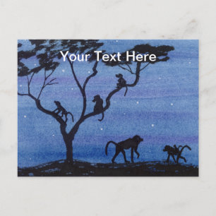 Baboons Postkarte