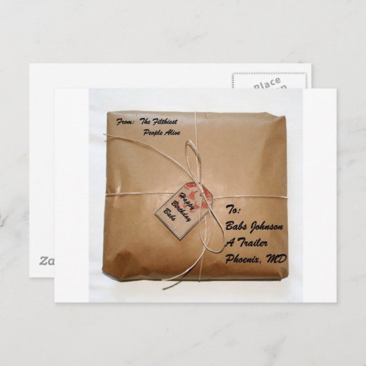 Babs Johnson Birthday Package Postkarte (Vorne/Hinten)