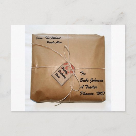 Babs Johnson Birthday Package Postkarte (Vorderseite)