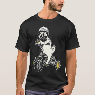Babu der Mops-Hund auf Dreirad Justin Ashar Snapba T-Shirt