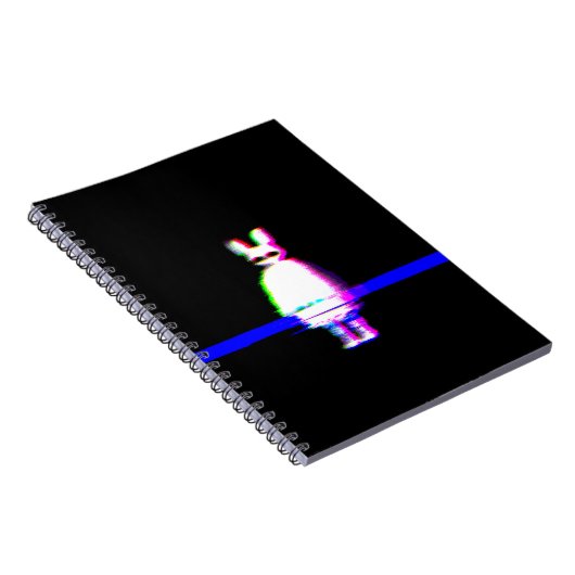 Babu Glitchcore Spiral Notebook Notizblock (Rechte Seite)