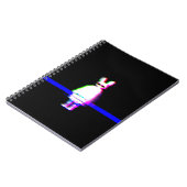 Babu Glitchcore Spiral Notebook Notizblock (Linke Seite)
