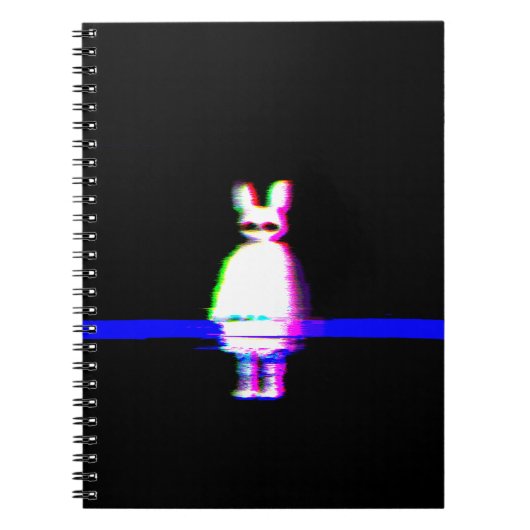 Babu Glitchcore Spiral Notebook Notizblock (Vorderseite)
