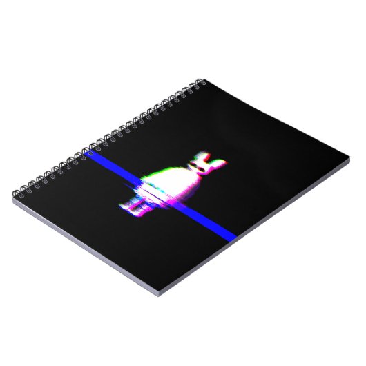 Babu Glitchcore Spiral Notizbuch Notizblock (Linke Seite)