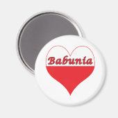 Babunia Polnisches Herz Magnet (Vorderseite/Rückseite)