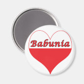 Babunia Polnisches Herz Magnet (Vorderseite/Rückseite)