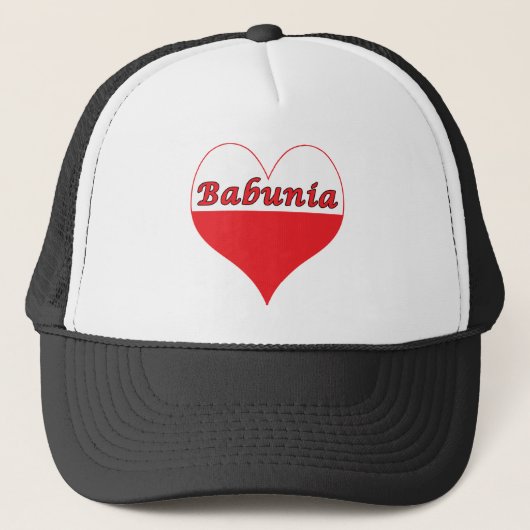 Babunia Polnisches Herz Truckerkappe (Vorderseite)