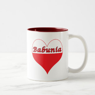 Babunia Polnisches Herz Zweifarbige Tasse