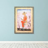 Babur Reading, Mughal Leinwanddruck (Insitu (Holzboden))