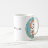 Babushka Cat Gray Tabby Cat Geschenk Individuelle Kaffeetasse (VorderseiteRechts)