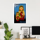 Babushka Doll - Matchbox Print - Czech Wall Art Poster (Heimbüro)