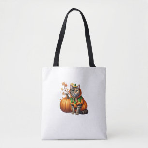 Babushka Halloween Cat Pumpkin Tasche