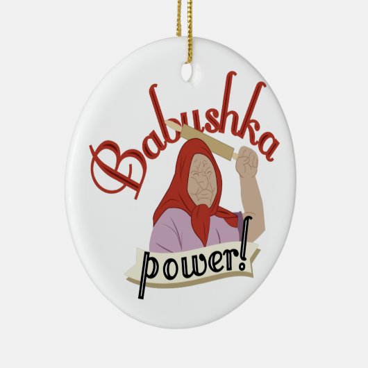 Babushka Power Keramik Ornament (Rechts)