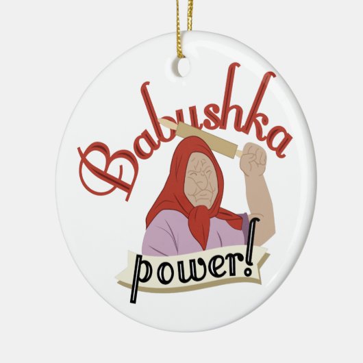 Babushka Power Keramik Ornament (Links)