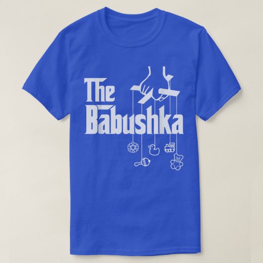 Babushka Russische Großmutter-Babydusche T-Shirt (Design vorne)