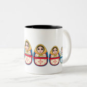 Babushka Ukrainische Nesting Dolls Tasse Kaffee (VorderseiteRechts)