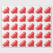 Babusia Polnisches Herz Geschenkpapier (Flach)