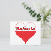 Babusia Polnisches Herz Postkarte (Stehend Vorderseite)