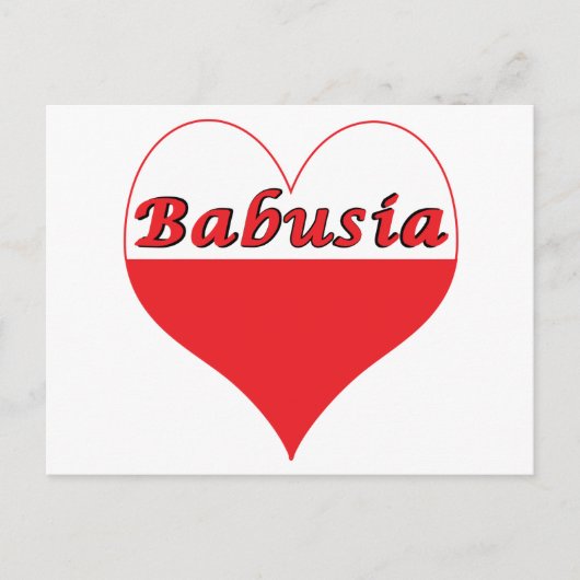 Babusia Polnisches Herz Postkarte (Vorderseite)