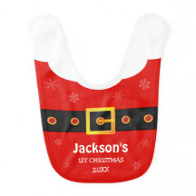 Baby 1 Christmas Red Funny Weihnachtsmann Anzug