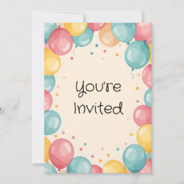 Baby 1. Geburtstag Ballon Design Einladung