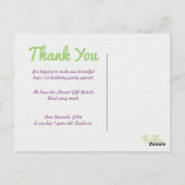 Baby 1. Geburtstag Balloons Danke Foto Postcard Postkarte (Rückseite)