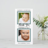 Baby-1. Geburtstag danken Ihnen Dankeskarte (Stehend Vorderseite)