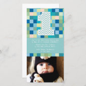 Baby-1. Geburtstag danken Ihnen Dankeskarte (Vorne/Hinten)