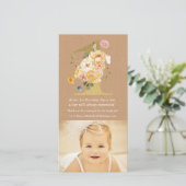 Baby 1. Geburtstag Nummer 1 Danke Foto-Karte (Stehend Vorderseite)