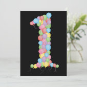 Baby 1. Geburtstag Party individuelle Einladung (Stehend Vorderseite)