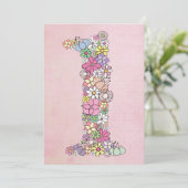 Baby 1. Geburtstag Party individuelle Einladung (Stehend Vorderseite)