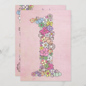 Baby 1. Geburtstag Party individuelle Einladung (Vorne/Hinten)