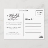 Baby 1. Geburtstag Zickzack Danke Foto Postcard Postkarte (Rückseite)