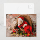 Baby 1. Weihnachten Elegantes Gold Script (Vorne/Hinten)