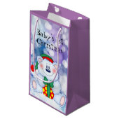 Baby 1. Weihnachten (Mädchen) Kleine Geschenktüte (Vorderseite Schrägansicht)