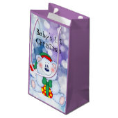 Baby 1. Weihnachten (Mädchen) Kleine Geschenktüte (Rückseite Schrägansicht)