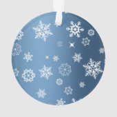 Baby-1. Weihnachten mit Schneeflocken Ornament (Rückseite)