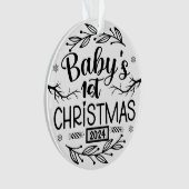 Baby 1. Weihnachten Ornament (Vorderseite)