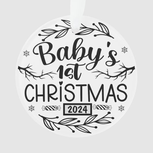 Baby 1. Weihnachten Ornament (Vorderseite)