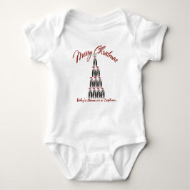 Baby 1. Weihnachten - Pinguin Tree - Personalisier Baby Strampler