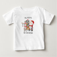 Baby 1 Weihnachten Weihnachten und Rentier mit Sch